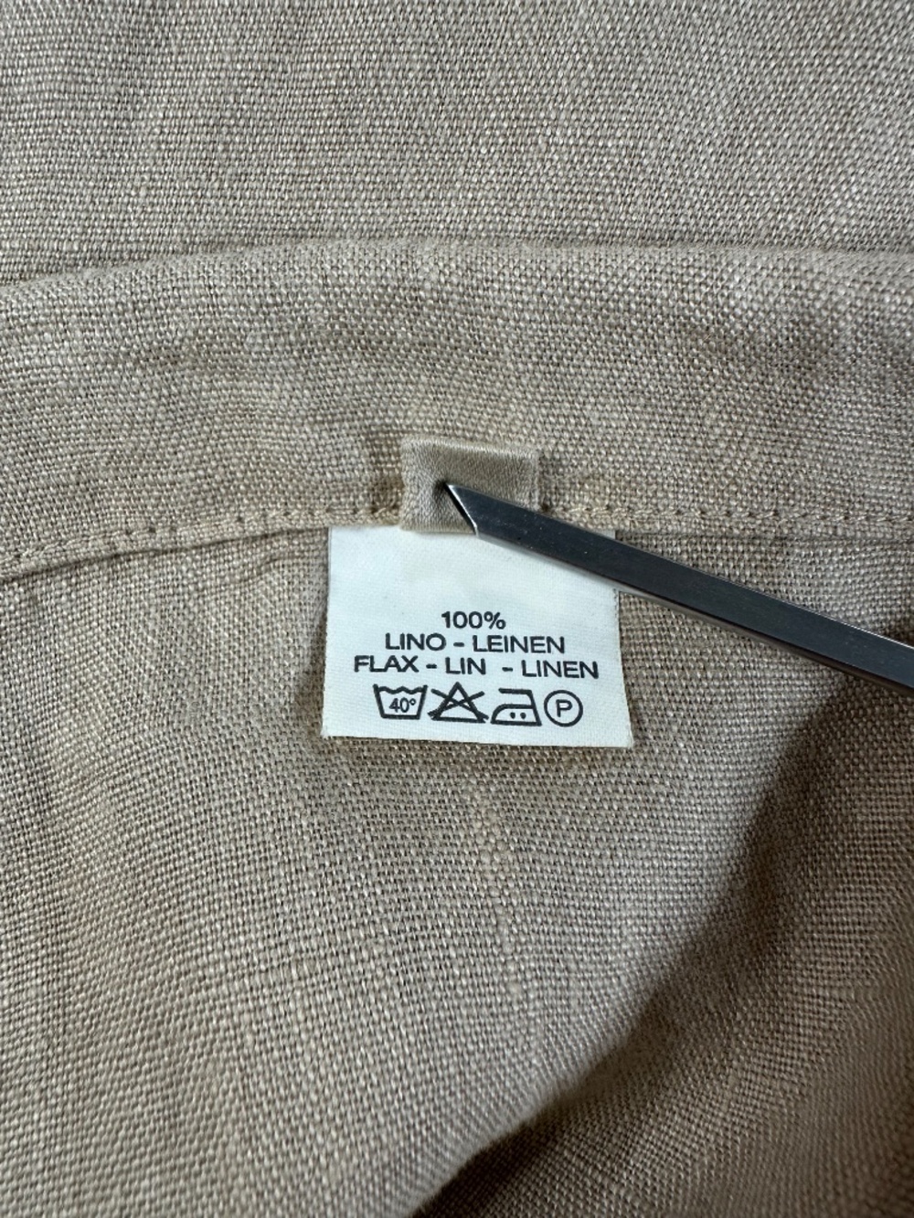 120% Lino 100% Linen Ultra Low Rise Wide Leg Drawstring Pants NWOT EU 44 - Picture 5 of 11